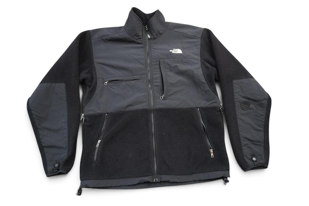 The North Face Denali Jacket Mens Medium Black Fleece Full Zip Nylon Outdoor